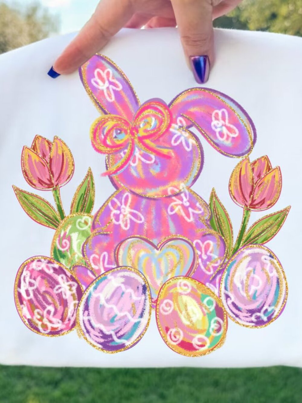 Cute Floral Spring Shirt, Graphic Easter Bunny Tee, Easter Gift